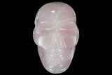 Polished Brazilian Rose Quartz Crystal Skull #95562-2